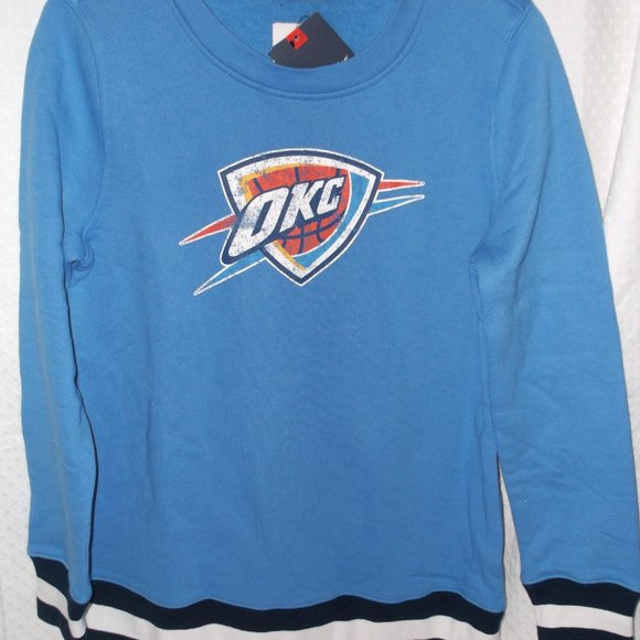NWT - Women's NBA OKC Thunder Heavyweight Crew Neck Sweatshirt - Small - Picture 2 of 11